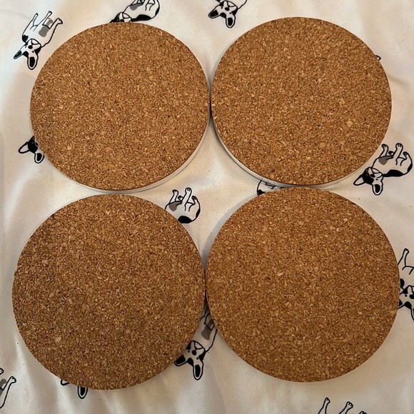 “Best dad ever” set of 4 ceramic coasters with cork backing - Picture 2 of 3